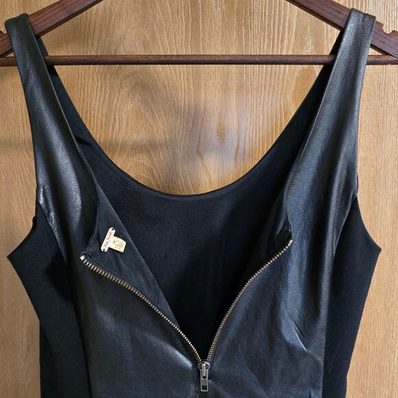 Free People Faux Leather Bodycon Mini Dress - Picture 4 of 10